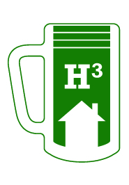 Hops and Houses with Hugh logo mark